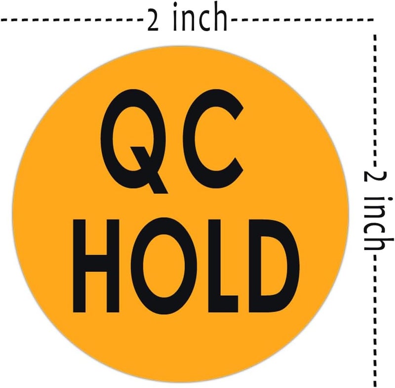 Top label QC Hold Stickers,2 Inch Warehouse Inventory Management Inspection Sticker Quality Hold Sticker Inventory Quality Control Stickers QC Inspection Labels,500 Pcs - Image 2